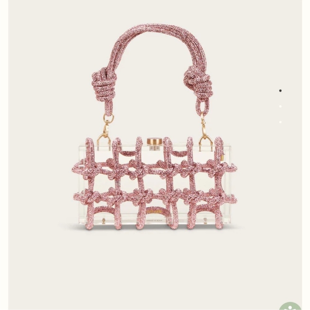 Cult Gaia Bess Rhinestone Shoulder Bag – Shell Pink (Brand New in Box)